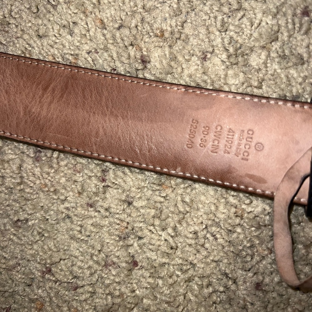 Black Gucci Belt Size 36 - Picture 3 of 3